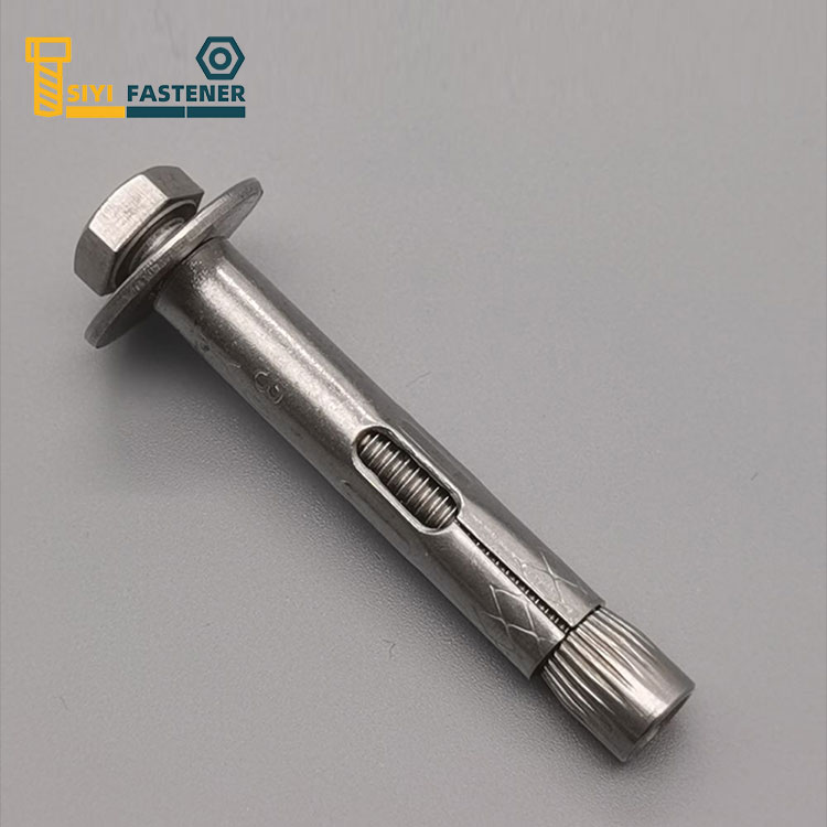 Jangkar Lengan Baja tahan karat kanthi Bolt Hex lan Kacang Kembung